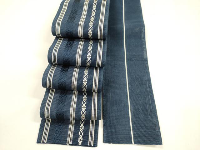 平和屋着物＊夏物 本場筑前博多織 男性 角帯 紗献上 正絹 逸品 DABA0058cm