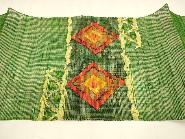 平和屋着物＊夏物 八寸名古屋帯 抽象文様 正絹 逸品 DABA0062cm