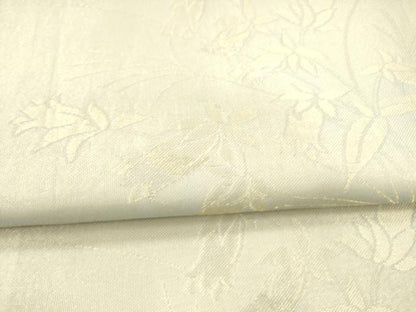 平和屋着物＊夏物 六通柄袋帯 草花文 金糸 正絹 逸品 DABA0065cm