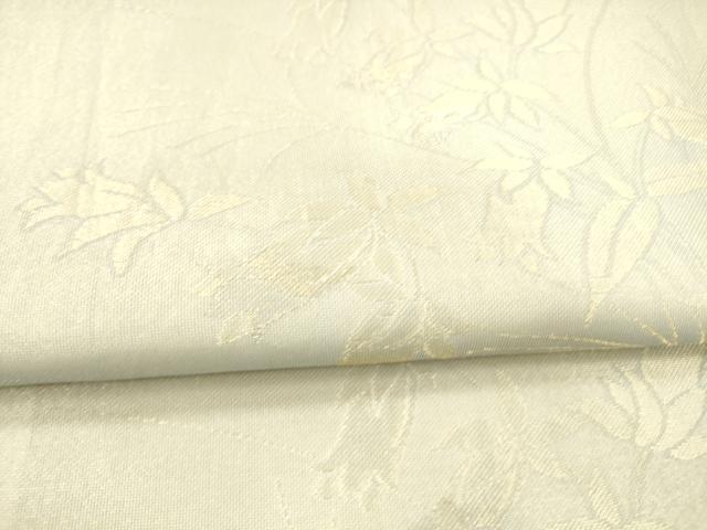 平和屋着物＊夏物 六通柄袋帯 草花文 金糸 正絹 逸品 DABA0065cm