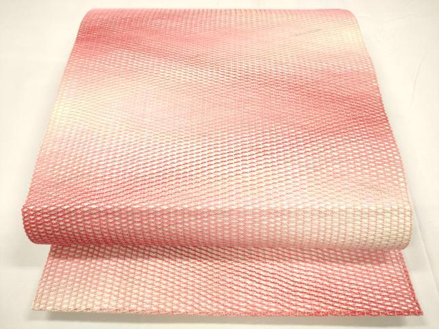 平和屋着物＊夏物 全通柄袋帯 組織 霞文 正絹 逸品 DABA0070cm