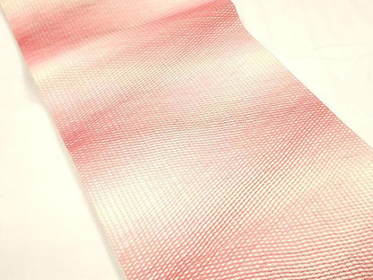 平和屋着物＊夏物 全通柄袋帯 組織 霞文 正絹 逸品 DABA0070cm