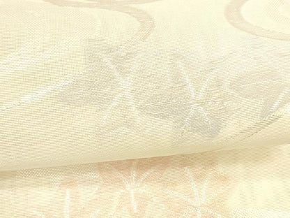 平和屋着物＊夏物 六通柄袋帯 竜田川 銀糸 正絹 逸品 DABA0071cm
