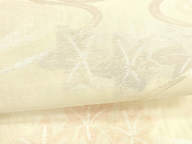 平和屋着物＊夏物 六通柄袋帯 竜田川 銀糸 正絹 逸品 DABA0071cm