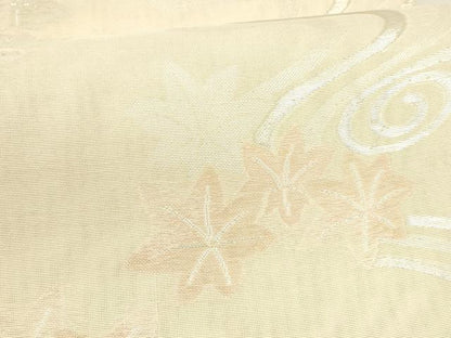 平和屋着物＊夏物 六通柄袋帯 竜田川 銀糸 正絹 逸品 DABA0071cm