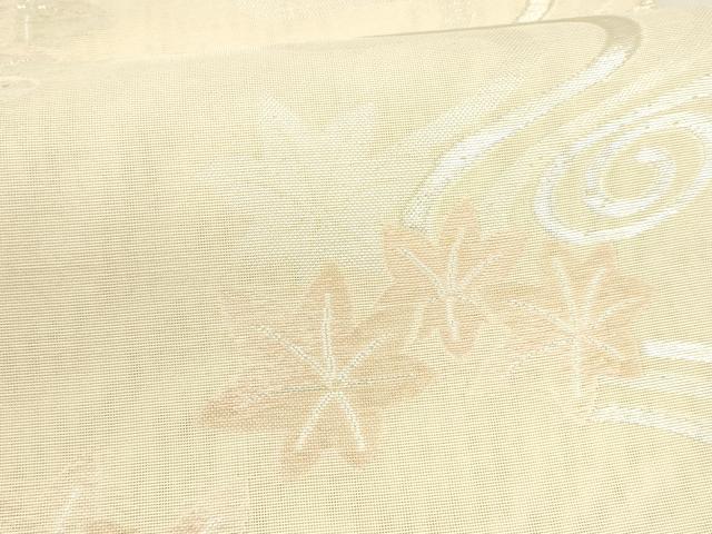 平和屋着物＊夏物 六通柄袋帯 竜田川 銀糸 正絹 逸品 DABA0071cm