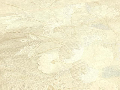 平和屋着物＊夏物 六通柄袋帯 流水草花文 金銀糸 正絹 逸品 DABA0077cm