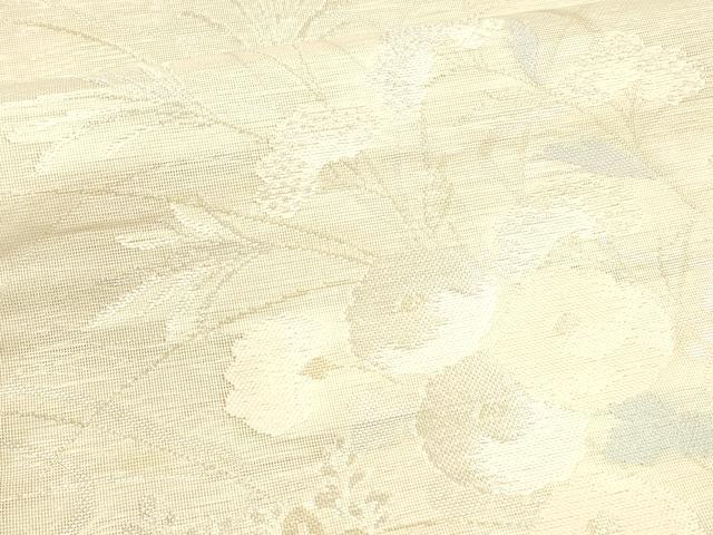 平和屋着物＊夏物 六通柄袋帯 流水草花文 金銀糸 正絹 逸品 DABA0077cm