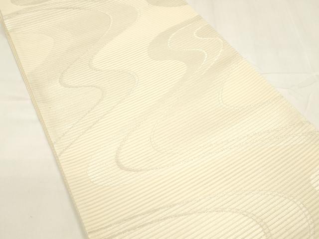 平和屋着物＊夏物 六通柄袋帯 流水文 銀糸 正絹 逸品 DABA0080cm