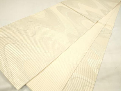 平和屋着物＊夏物 六通柄袋帯 流水文 銀糸 正絹 逸品 DABA0080cm