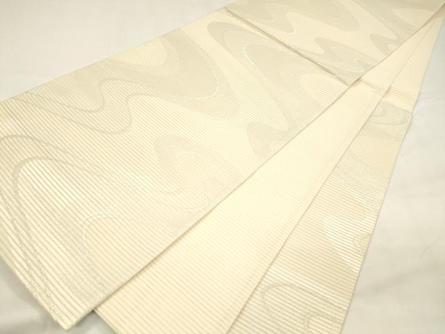 平和屋着物＊夏物 六通柄袋帯 流水文 銀糸 正絹 逸品 DABA0080cm