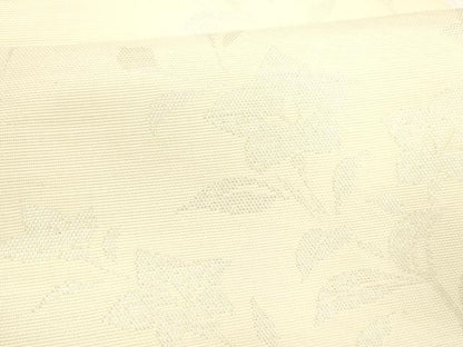 平和屋着物＊夏物 六通柄袋帯 草花文 銀糸 正絹 逸品 DABA0081cm