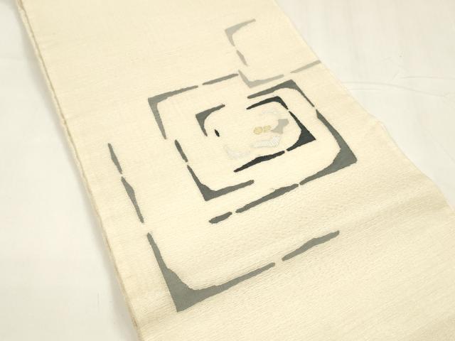 平和屋着物＊夏物 太鼓柄 京袋帯 抽象文様 金銀糸 正絹 逸品 DABA0085cm