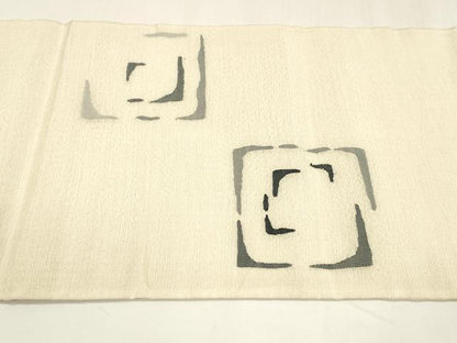 平和屋着物＊夏物 太鼓柄 京袋帯 抽象文様 金銀糸 正絹 逸品 DABA0085cm