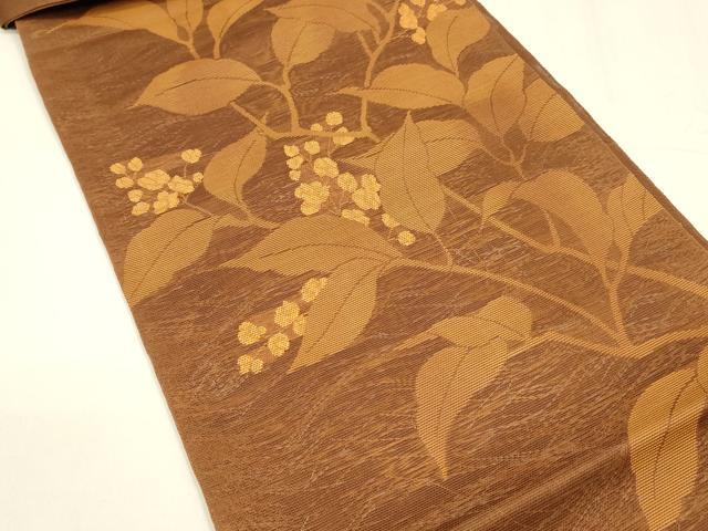 平和屋着物＊夏物 つけ帯 枝花文 正絹 逸品 DABA0090cm