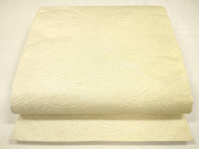 平和屋着物＊夏物 六通柄袋帯 流水片輪車文 銀糸 正絹 逸品 DABA0095cm
