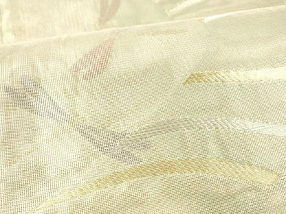 平和屋着物＊夏物 六通柄袋帯 蜻蛉文 金銀糸 引箔 正絹 逸品 DABA0100cm
