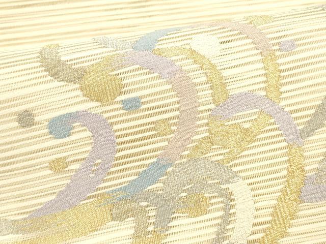 平和屋着物＊夏物 絽綴れ 太鼓柄袋帯 流水文 金銀糸 正絹 逸品 DABA0101cm