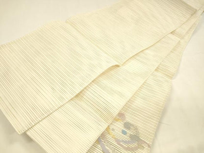 平和屋着物＊夏物 絽綴れ 太鼓柄袋帯 流水文 金銀糸 正絹 逸品 DABA0101cm