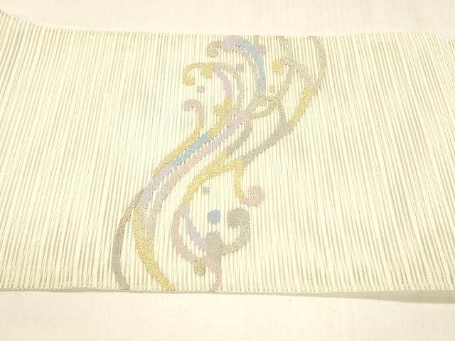 平和屋着物＊夏物 絽綴れ 太鼓柄袋帯 流水文 金銀糸 正絹 逸品 DABA0101cm