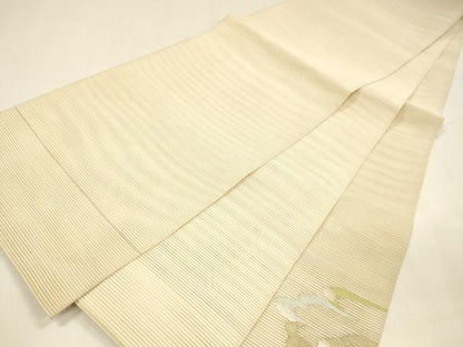 平和屋着物＊夏物 絽綴れ 太鼓柄袋帯 抽象文様 銀糸 正絹 逸品 DABA0102cm