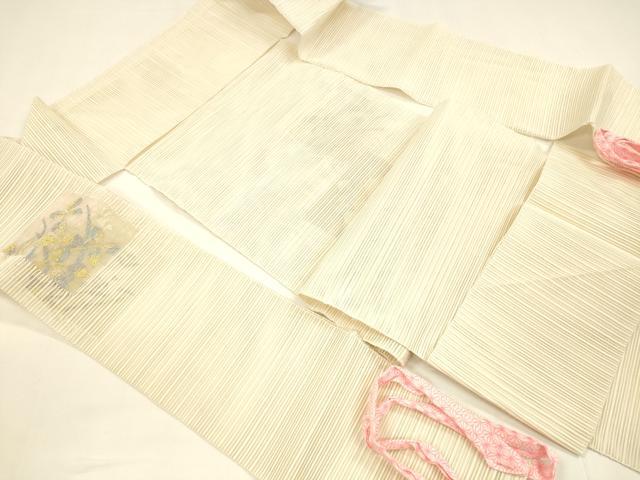 平和屋着物＊夏物 絽綴れ つけ帯 草花文 金銀糸 正絹 逸品 DABA0106cm