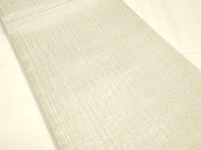平和屋着物▽スリーシーズン　春夏秋　全通柄袋帯　櫛織　霞文　銀糸　正絹　逸品　DABA0109cm