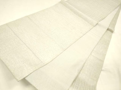 平和屋着物▽スリーシーズン　春夏秋　全通柄袋帯　櫛織　霞文　銀糸　正絹　逸品　DABA0109cm