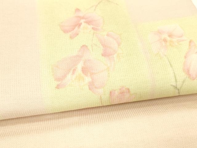 平和屋着物＊夏物 太鼓柄袋帯 枝花文 正絹 逸品 DABA0115cm