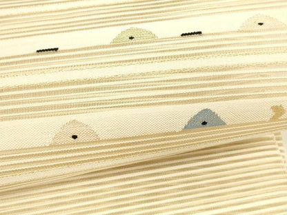 平和屋着物＊夏物 絽綴れ 八寸名古屋帯 抽象文様 金銀糸 正絹 逸品 DABA0122cm