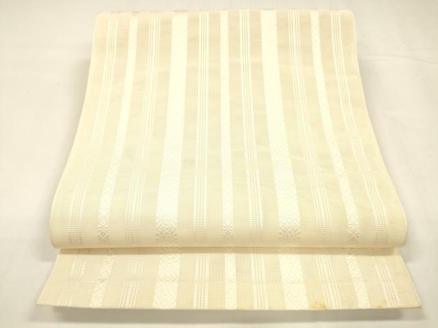 平和屋着物＊夏物 本場筑前博多織 八寸名古屋帯 紗献上 肌色 正絹 逸品 DABA0127cm
