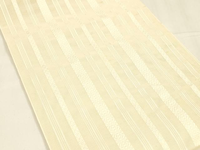 平和屋着物＊夏物 本場筑前博多織 八寸名古屋帯 紗献上 肌色 正絹 逸品 DABA0127cm