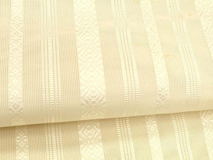 平和屋着物＊夏物 本場筑前博多織 八寸名古屋帯 紗献上 肌色 正絹 逸品 DABA0127cm