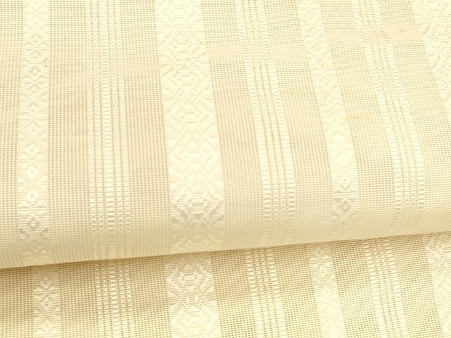平和屋着物＊夏物 本場筑前博多織 八寸名古屋帯 紗献上 肌色 正絹 逸品 DABA0127cm