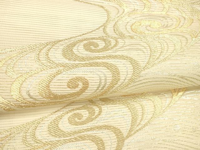 平和屋着物＊夏物 六通柄袋帯 流水文 金銀糸 正絹 逸品 DABA0129cm