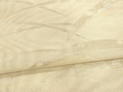 平和屋着物＊夏物 全通柄袋帯 雪芝文 銀糸 正絹 逸品 DABA0130cm