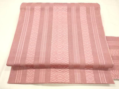 平和屋着物＊夏物 博多織 八寸名古屋帯 献上 長春色 DABA0135cm