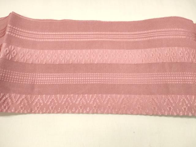 平和屋着物＊夏物 博多織 八寸名古屋帯 献上 長春色 DABA0135cm