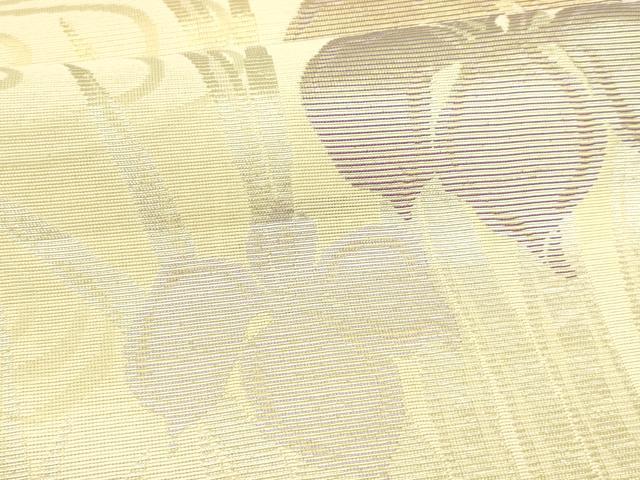平和屋着物＊夏物 六通柄 京袋帯 流水杜若 金銀糸 DABA0136cm