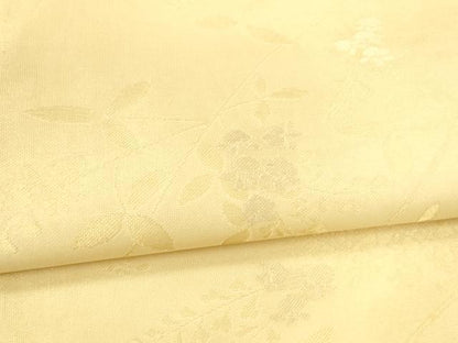 平和屋着物＊夏物 九寸名古屋帯 草花文 金糸 正絹 逸品 DABA0137cm