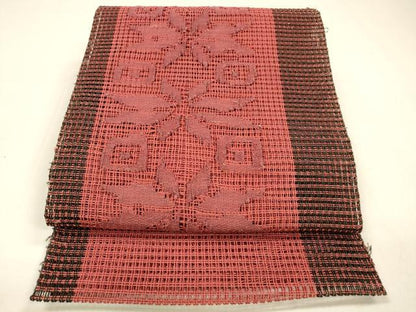 平和屋着物＊夏物 八寸名古屋帯 抽象文様 正絹 逸品 DABA0150cm