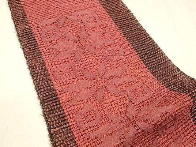 平和屋着物＊夏物 八寸名古屋帯 抽象文様 正絹 逸品 DABA0150cm