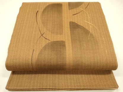 平和屋着物＊夏物 太鼓柄袋帯 手描き 抽象文様 金彩 正絹 逸品 DABA0153cm