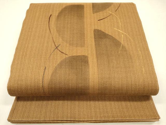 平和屋着物＊夏物 太鼓柄袋帯 手描き 抽象文様 金彩 正絹 逸品 DABA0153cm