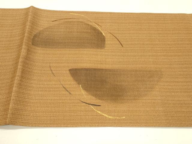 平和屋着物＊夏物 太鼓柄袋帯 手描き 抽象文様 金彩 正絹 逸品 DABA0153cm