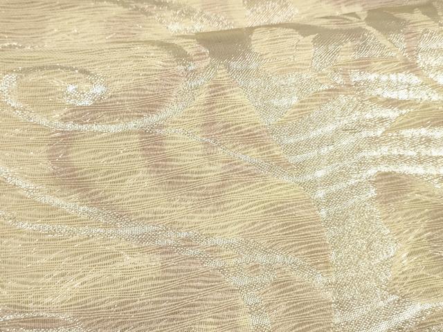 平和屋着物＊夏物　六通柄袋帯　草花文　金銀糸　正絹　逸品　DABB3618cm 平和屋着物＊夏物 六通柄袋帯 草花文 金銀糸 正絹 逸品 DABB3618cm