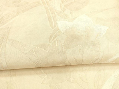 平和屋着物＊夏物 六通柄袋帯 草花文 金糸 正絹 逸品 DABA0157cm