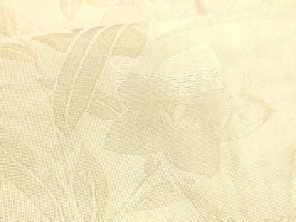 平和屋着物＊夏物 六通柄袋帯 草花文 金糸 正絹 逸品 DABA0157cm