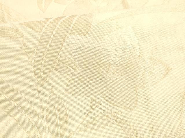 平和屋着物＊夏物 六通柄袋帯 草花文 金糸 正絹 逸品 DABA0157cm