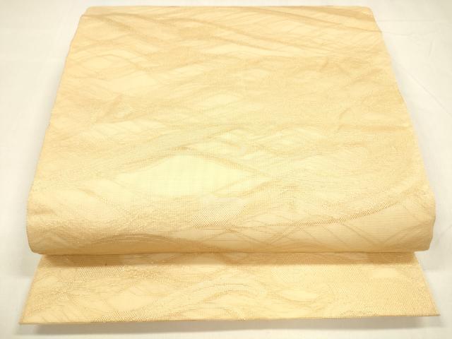 平和屋着物＊夏物 六通柄 本袋帯 流水千鳥文 金糸 正絹 逸品 DABA0158cm